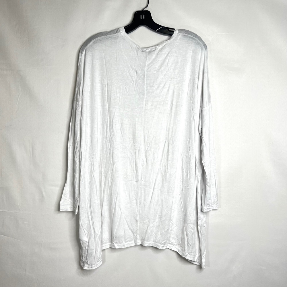 Cotton On White Long Sleeve Top‎ Mens Size S Essi 2 L/S Viscose Blend Casual - Picture 6 of 12